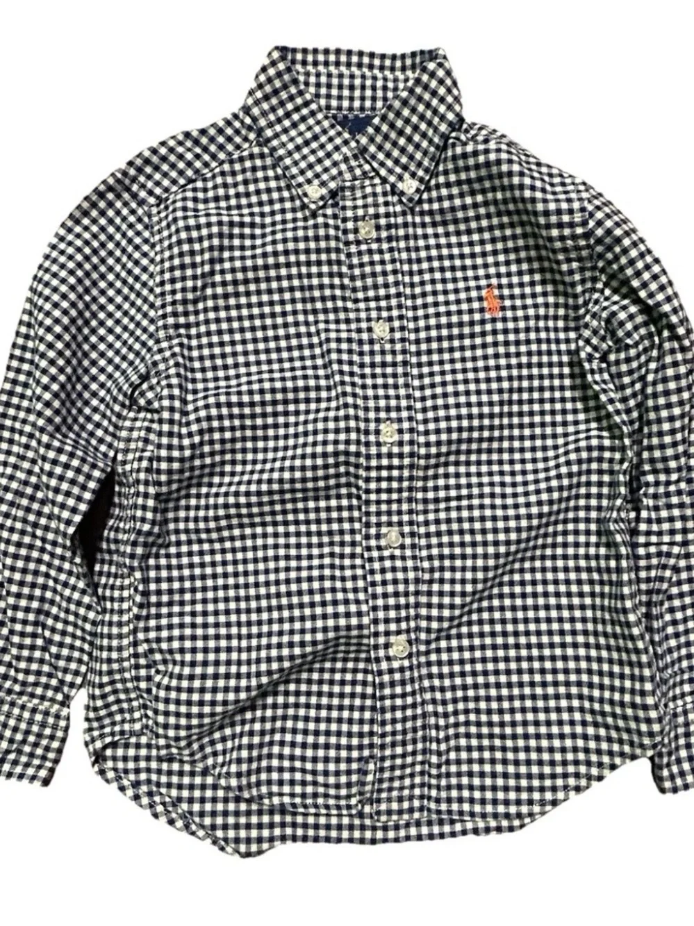 Toddler Boy Ralph Lauren Blue White Plaid Shirt Size 4T